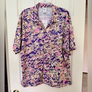 NWT Nike Mesh Button Up - Unique Pattern - Men’s L